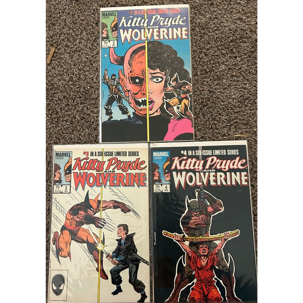 Kitty Pryde and Wolverine #2, 3, 4 (1985 Marvel) Lot of 3